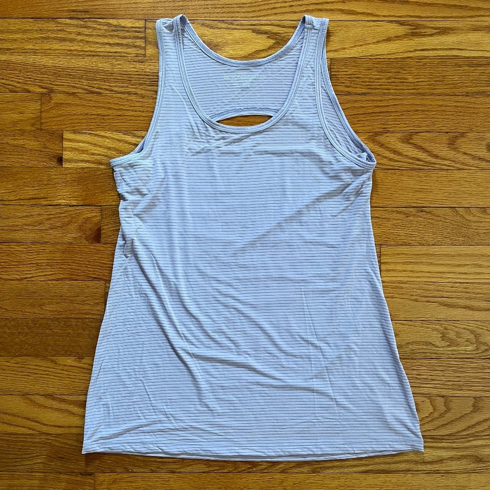 BEYOND YOGA Victory Drape Back Tank Purple Medium A11